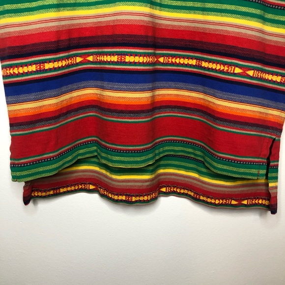 Ralph Lauren Polo Aztec Striped Polo Top Medium - Picture 4 of 6